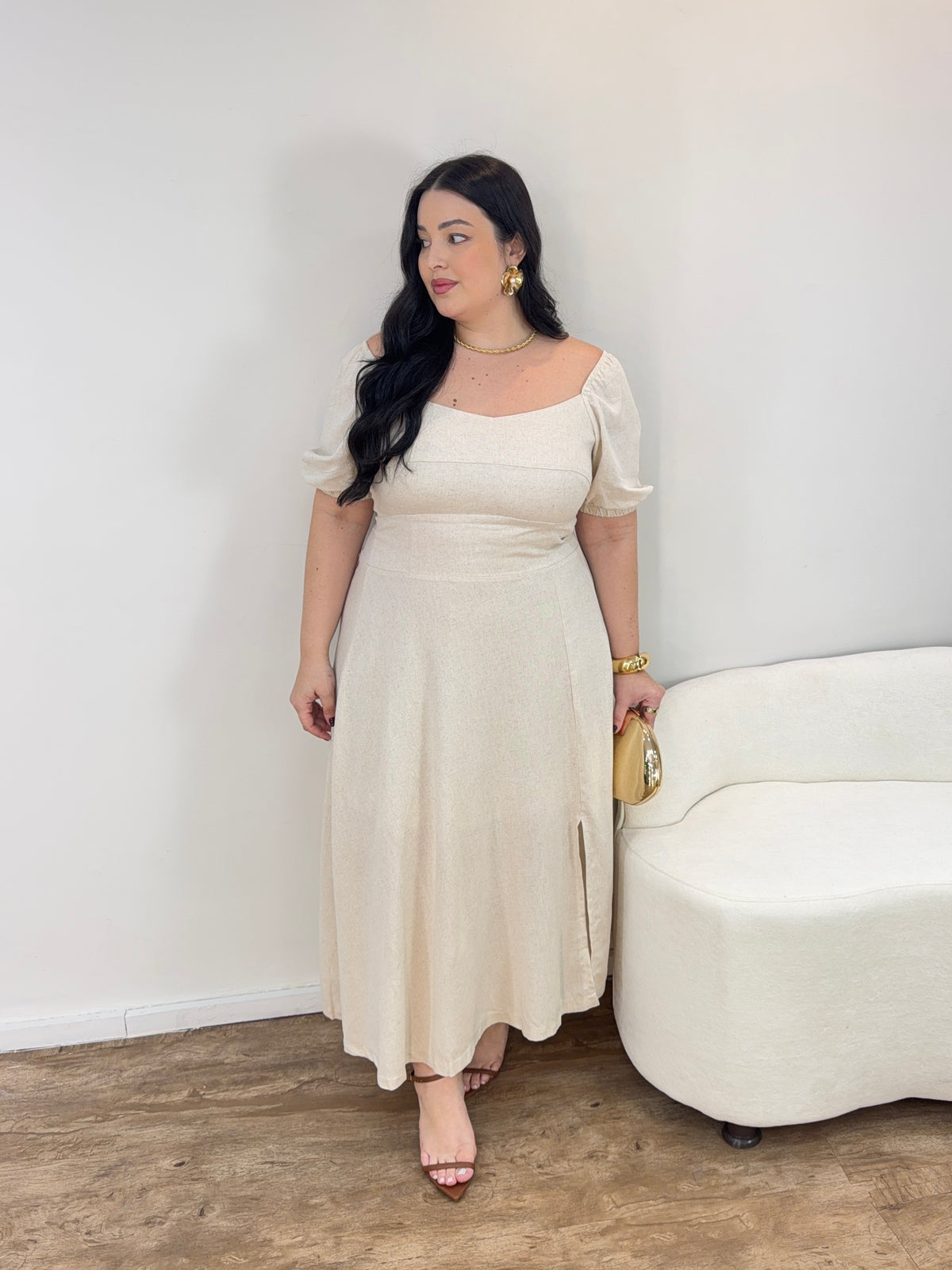 Vestido em Linho Ana Luiza