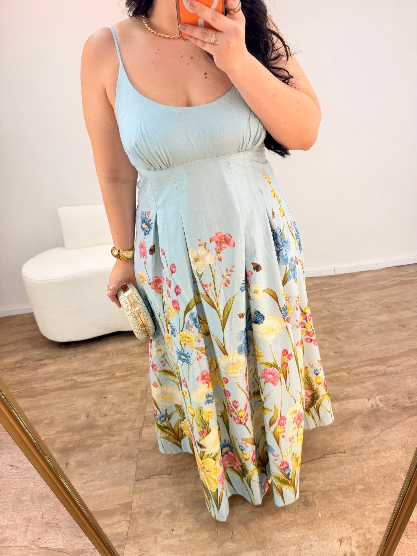 Vestido Longo Floral Manu Farm