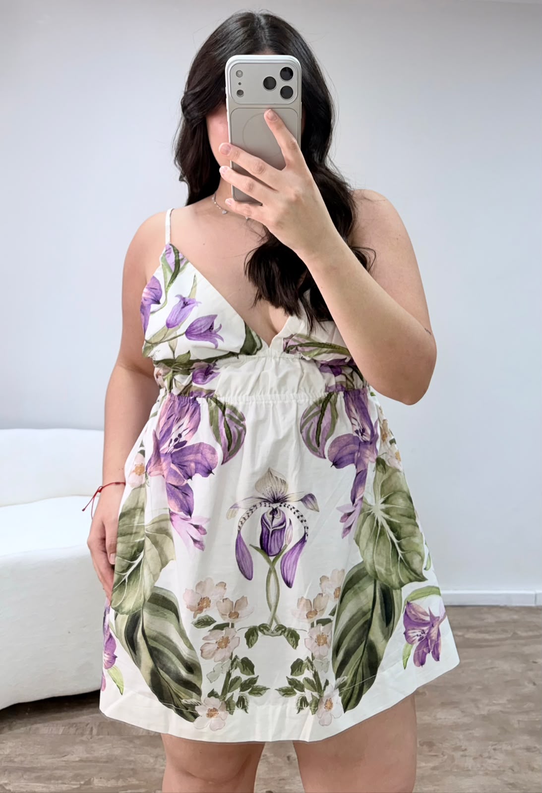 Vestido Curto Estampado Jardim Sereno Farm