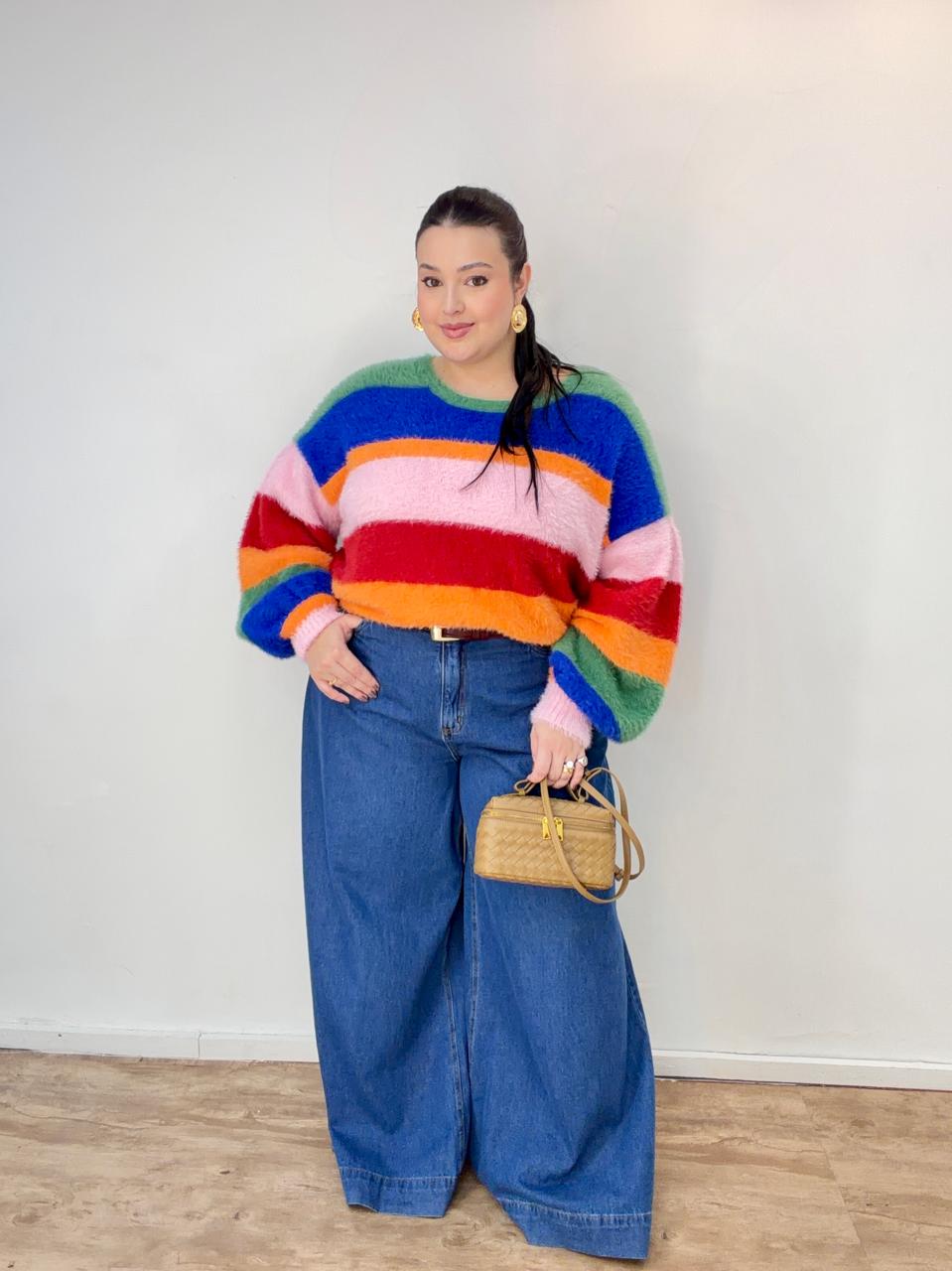 Suéter Pelinho Tricot Listra