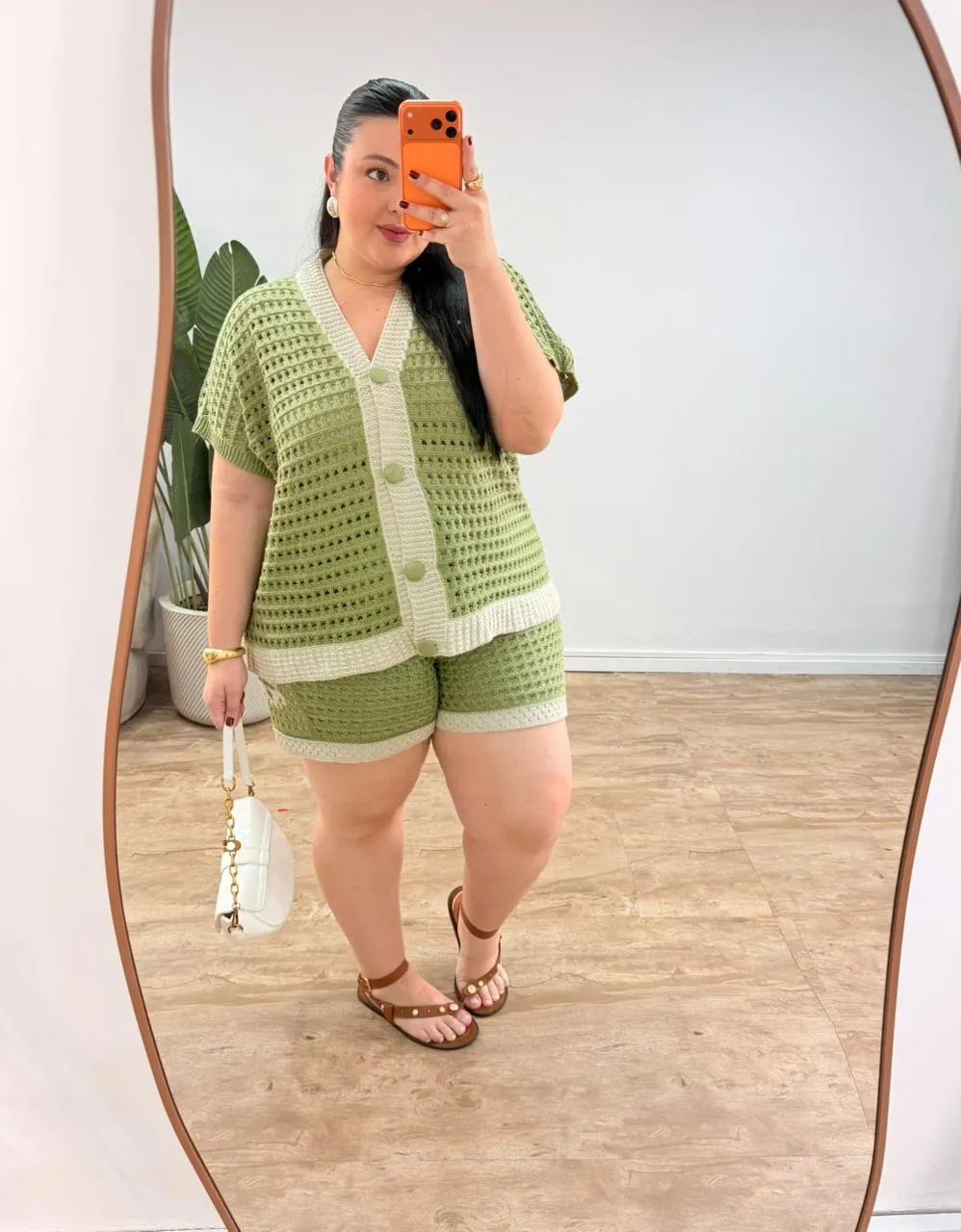 Conjunto de Tricô com Blusa e Calça Confortável Tânia