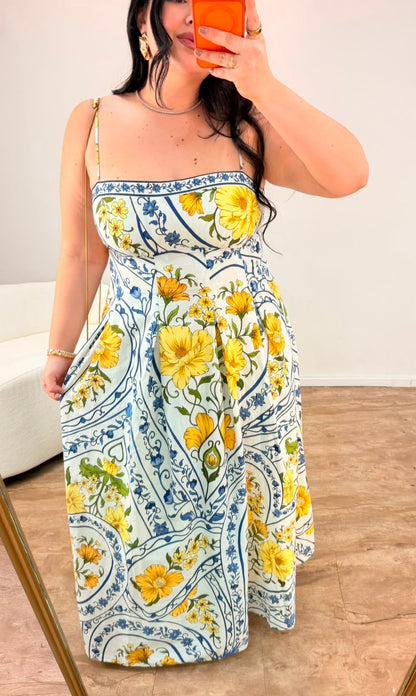 Vestido Longo Estampado Boho Do Amor Farm