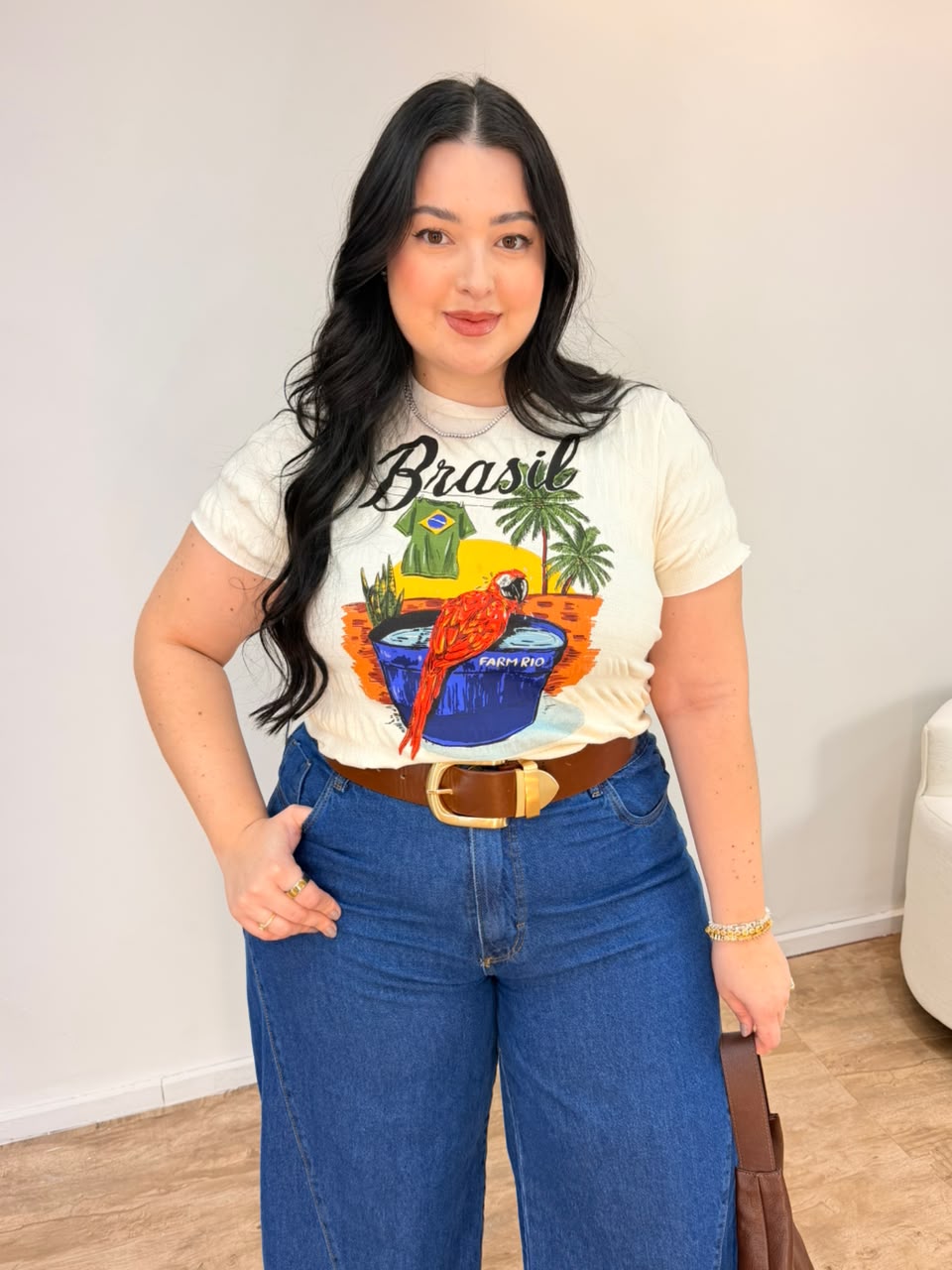 T-Shirt Malha Especial Arara Brasil Farm