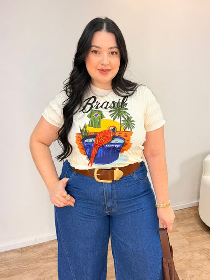 T-Shirt Malha Especial Arara Brasil Farm