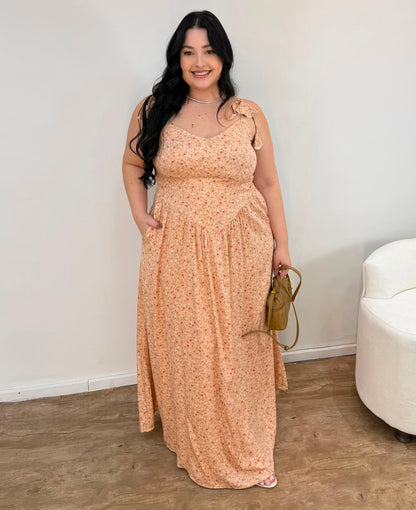 Vestido de Alça Corselet Florido Kelly