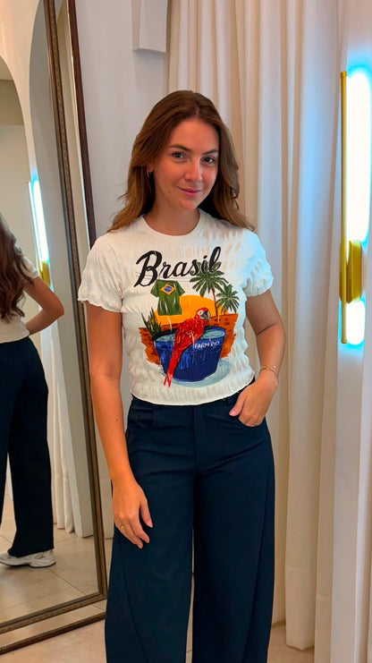 T-Shirt Malha Especial Arara Brasil Farm