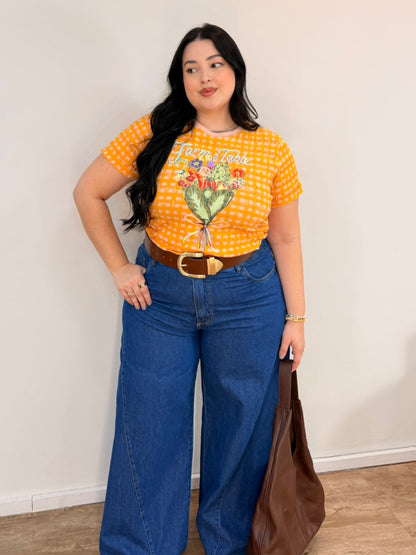 T-Shirt Malha Especial Bouquet Feira Farm