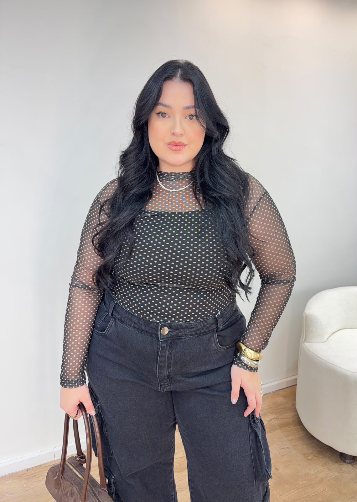 Blusa de Tule Poá