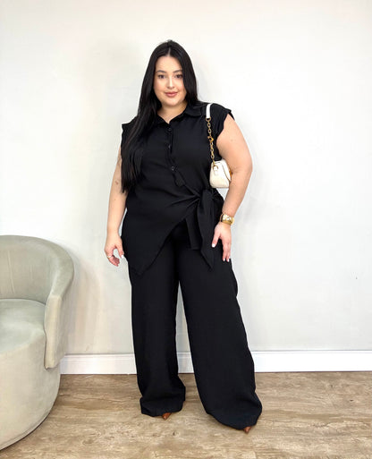 Conjunto Feminino em Marrant com Amarração Luana