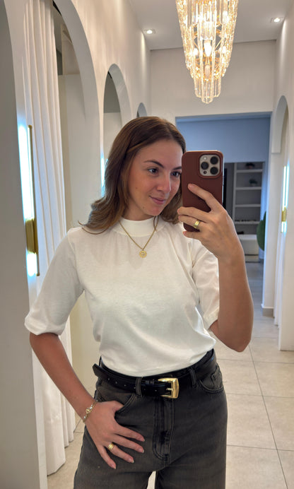 Blusa Feminina Gola Alta em Algodão Zara