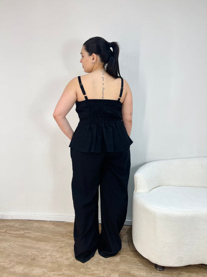 Conjunto com Blusa e Calça Pantalona em Marrant Laila