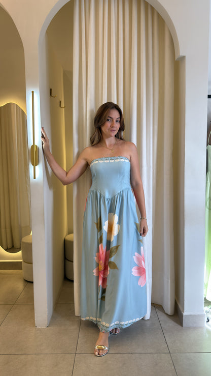Vestido Tomara que Caia em Viscolinho Elegante Babi