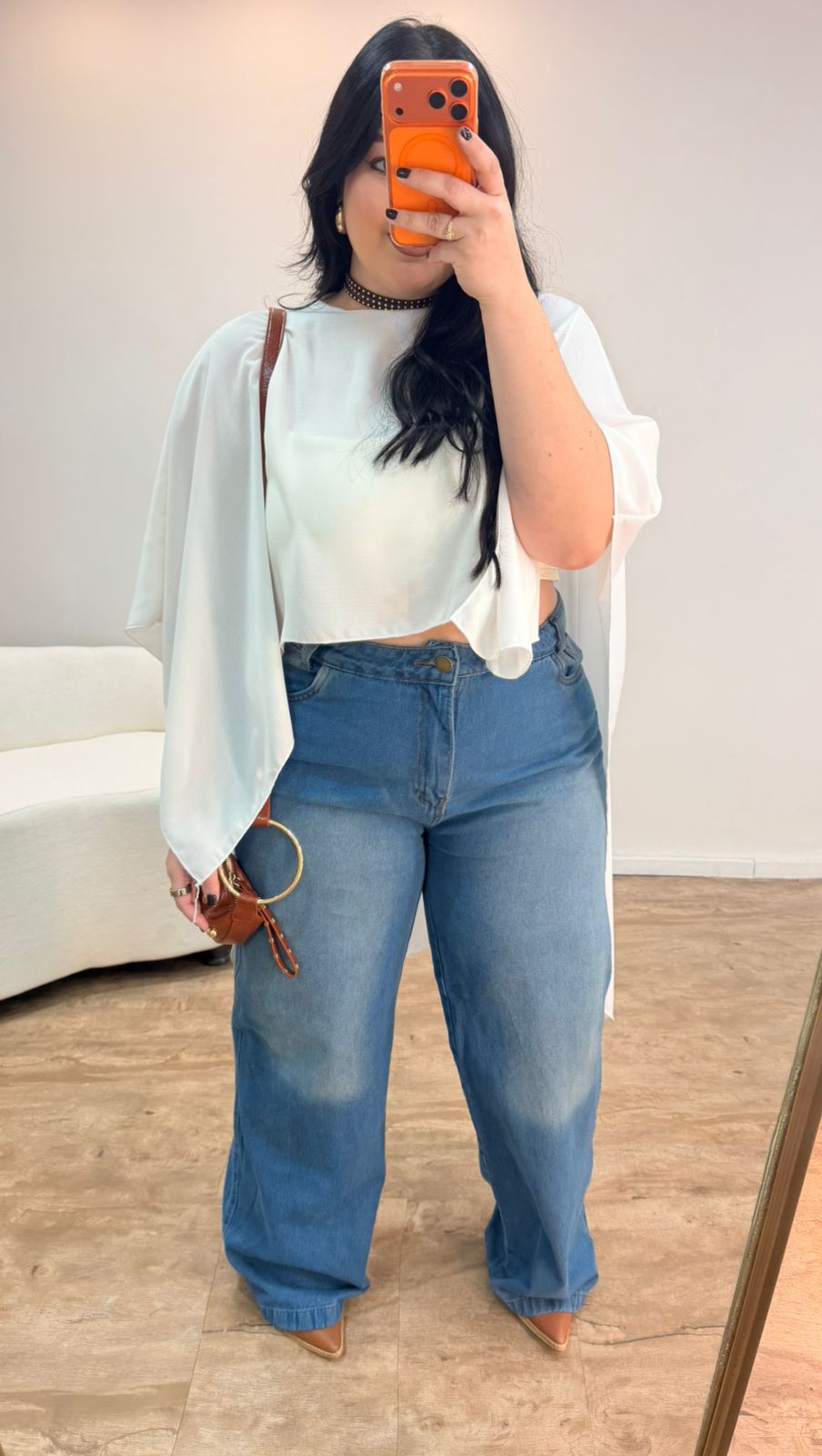 Blusa Capa em Tule