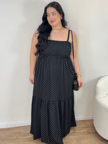 Vestido Bella Lastex Poá