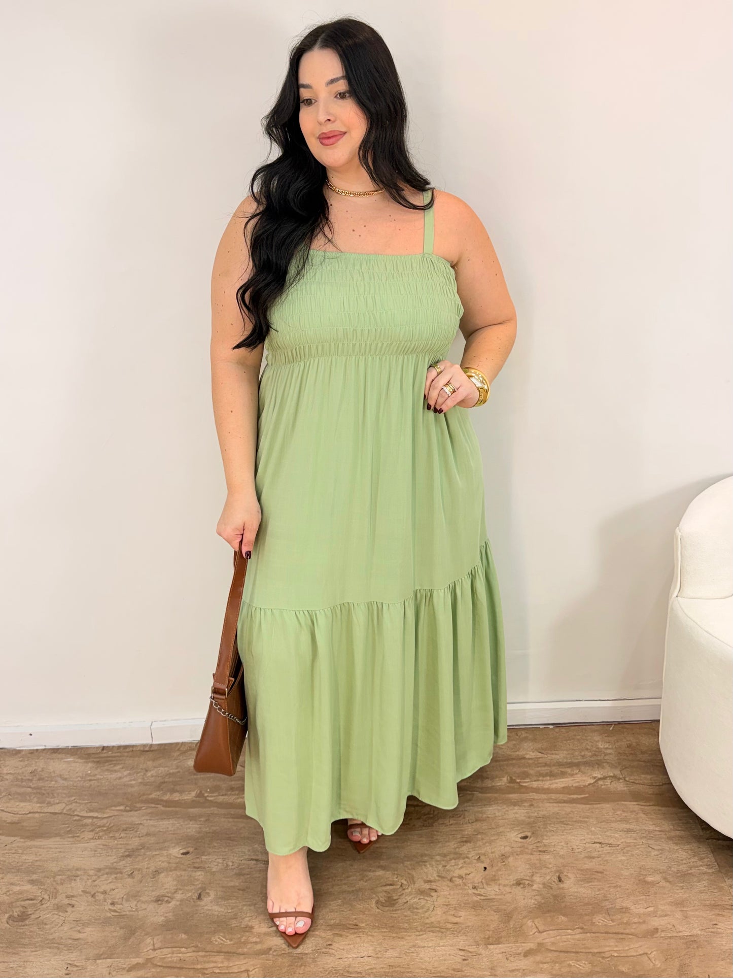 Vestido Bella Lastex Liso