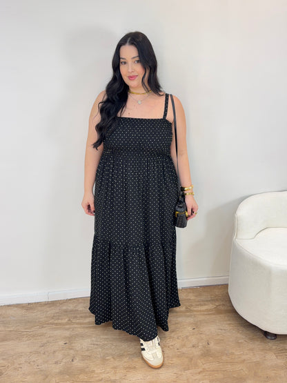 Vestido Bella Lastex Poá