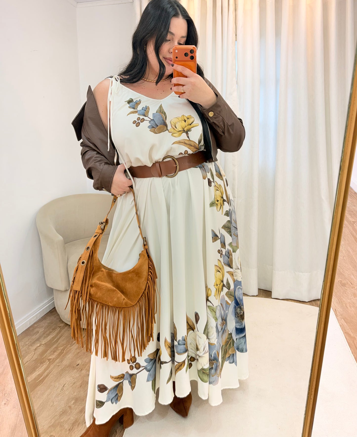 Vestido Longo Estampado Ana Clara Bouquet