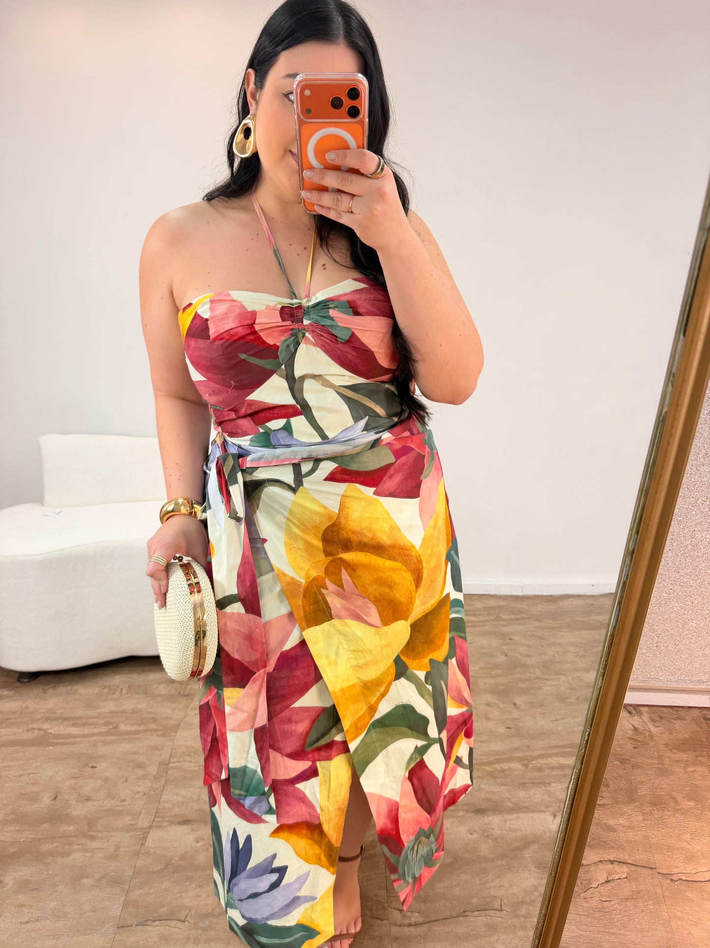 Vestido Estampado Chita Pintada Farm