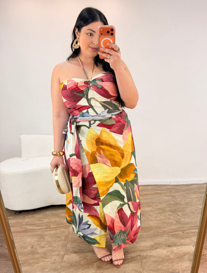 Vestido Estampado Chita Pintada Farm