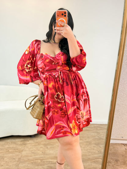 Vestido Curto Sonho de Flor Farm