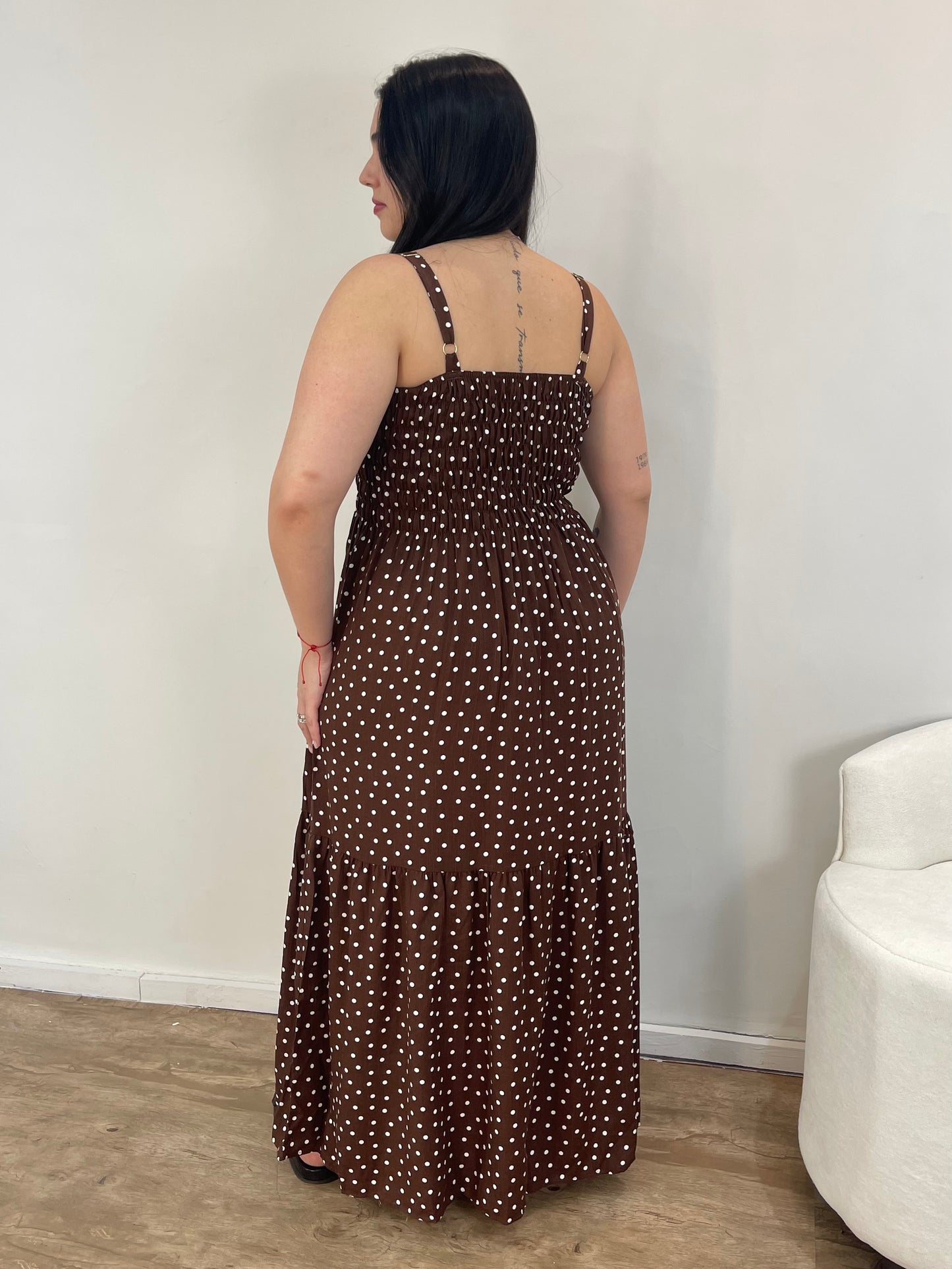 Vestido Bella Lastex Poá