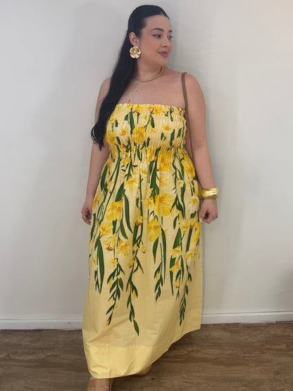 Vestido Midi Flor de Palma Farm