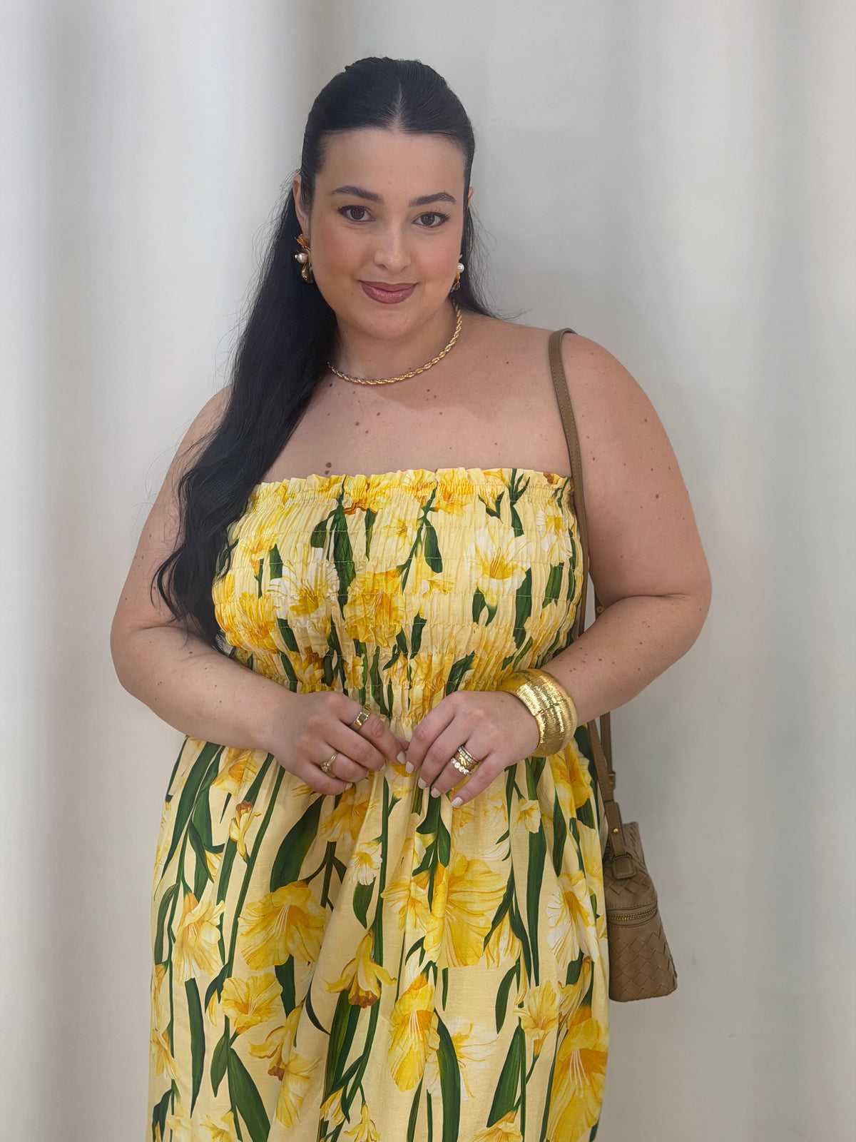 Vestido Midi Flor de Palma Farm