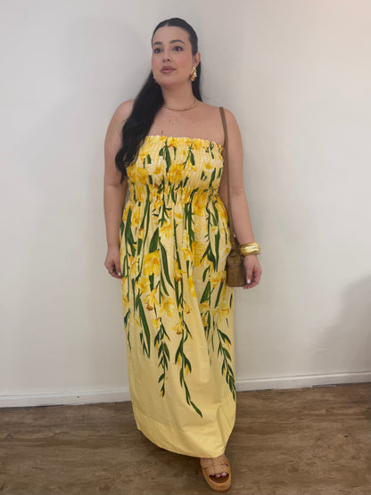 Vestido Midi Flor de Palma Farm