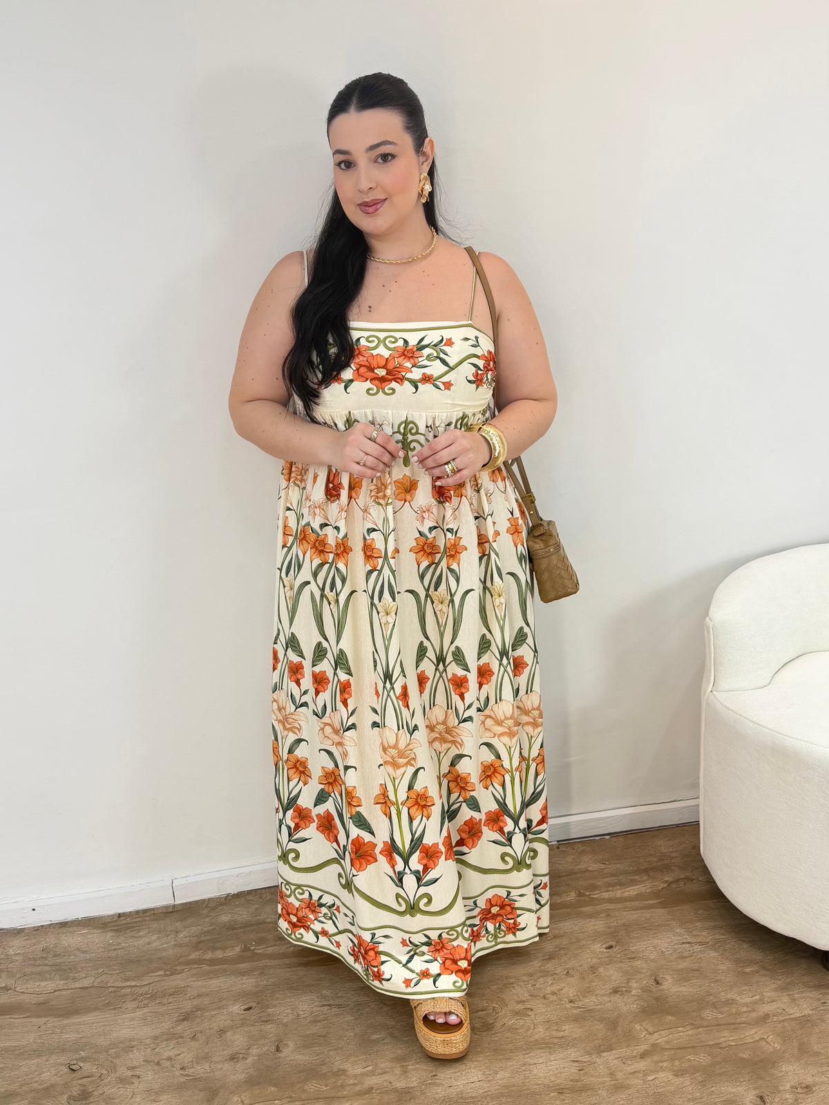 Vestido Cropped Estampado Recanto De Flor Farm