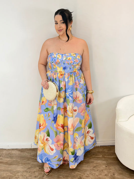 Vestido Levesa Flor sem Alça Farm