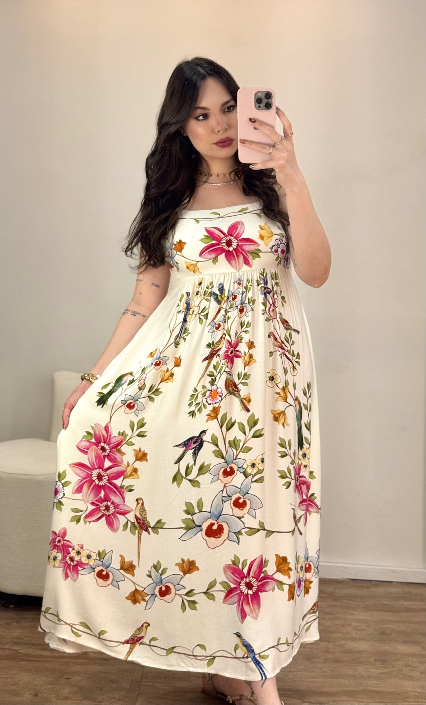 Vestido Longo Voo em Flor Farm