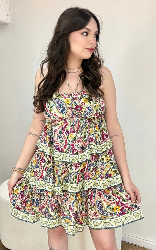 Vestido Curto Brisa de Flor Farm