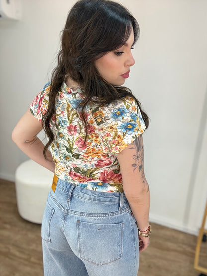 Blusa de Renda Jardim Veraneio Farm