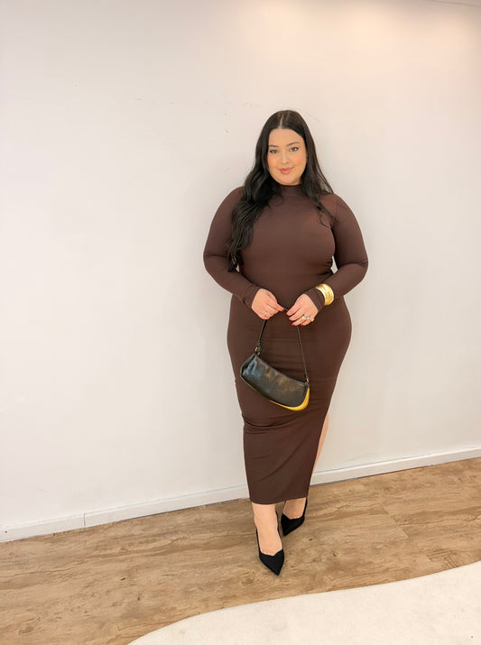 Vestido Térmico Midi Canelado