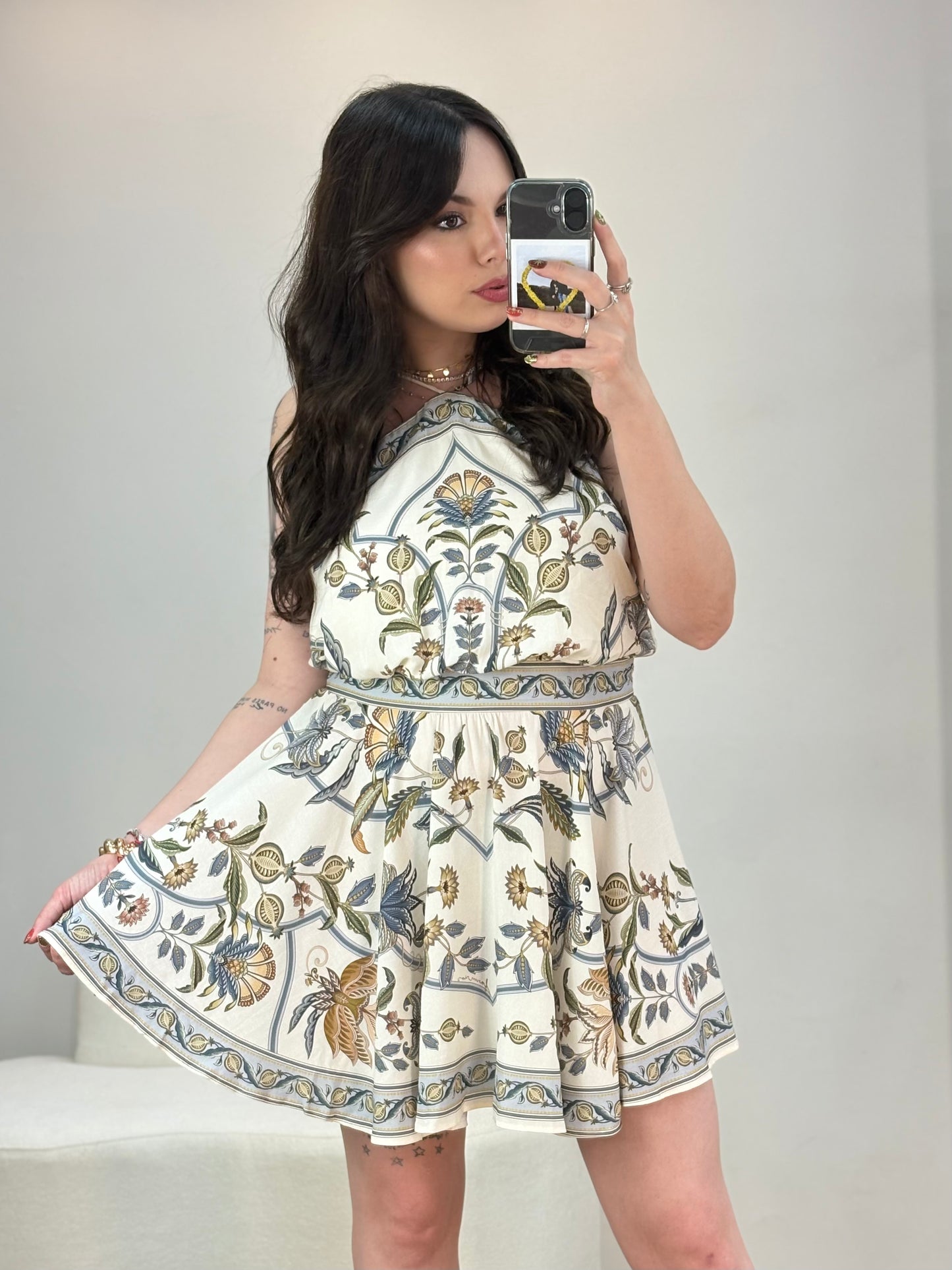 Vestido Curto Flor do Deserto Farm
