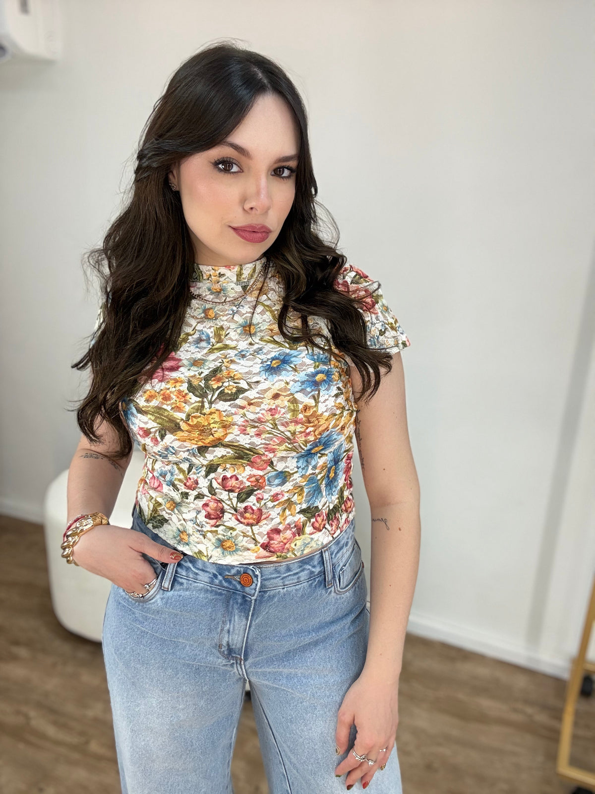 Blusa de Renda Jardim Veraneio Farm