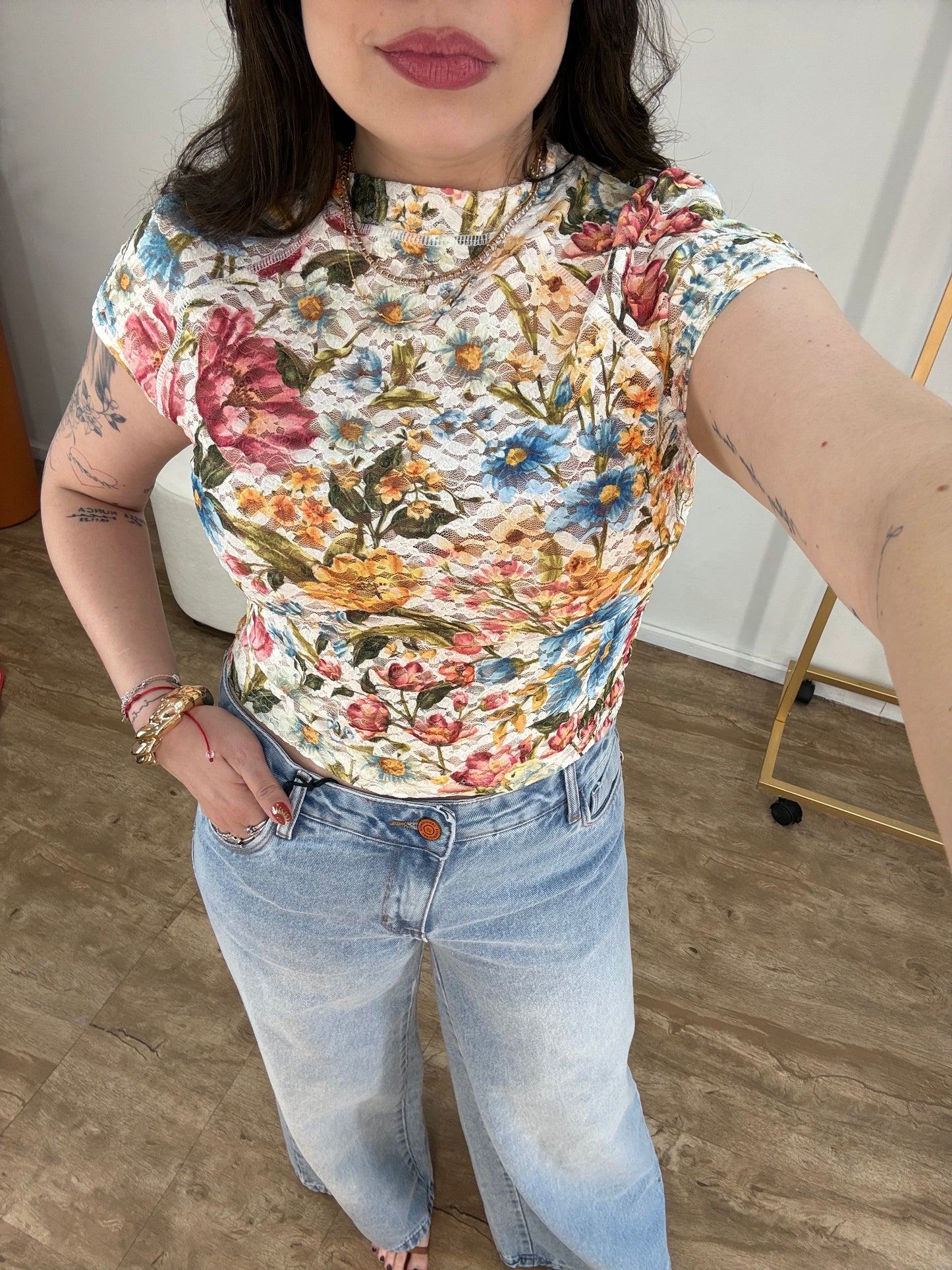 Blusa de Renda Jardim Veraneio Farm
