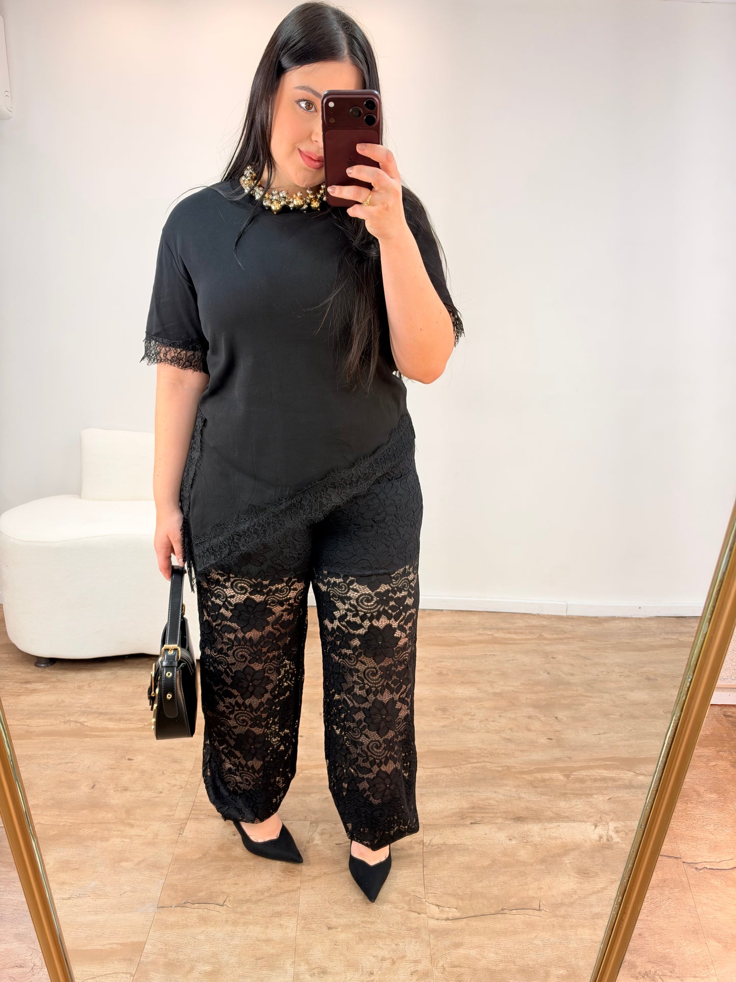 Calça Ballon Aladin Renda Nadine