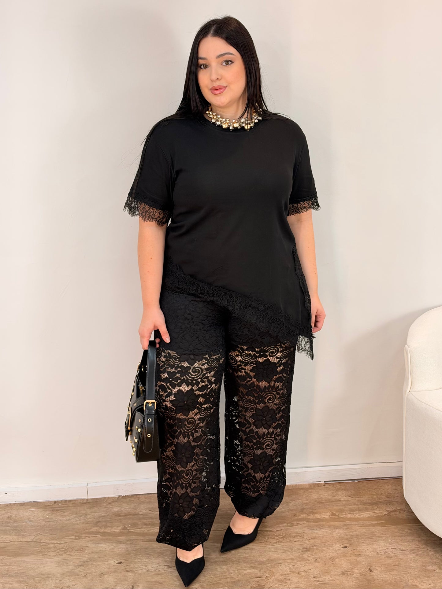 Calça Ballon Aladin Renda Nadine