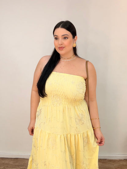 Vestido Longo Bordado Tomara que Caia Maitê