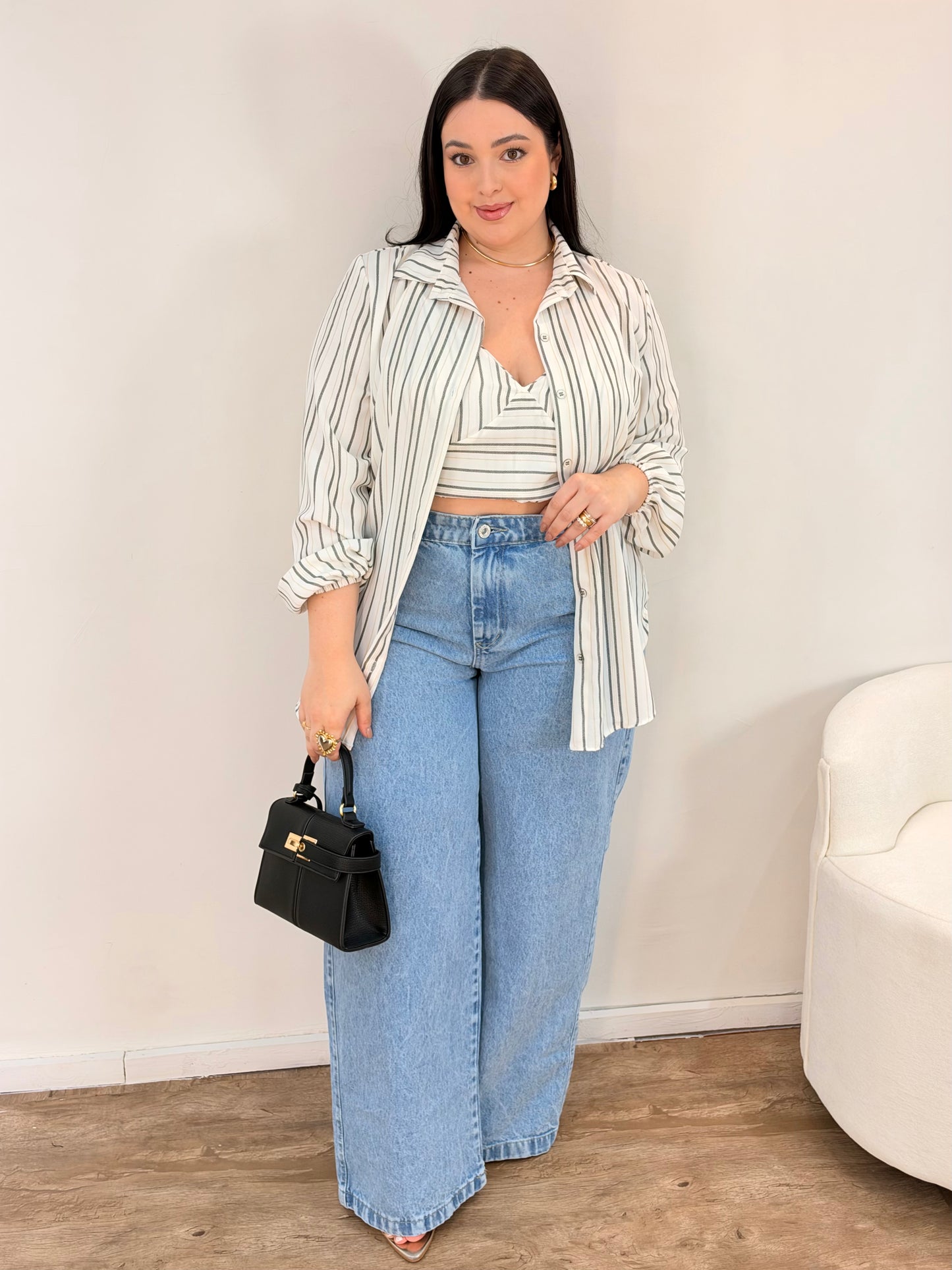 Calça Jeans Wide Leg Clara Rotieh