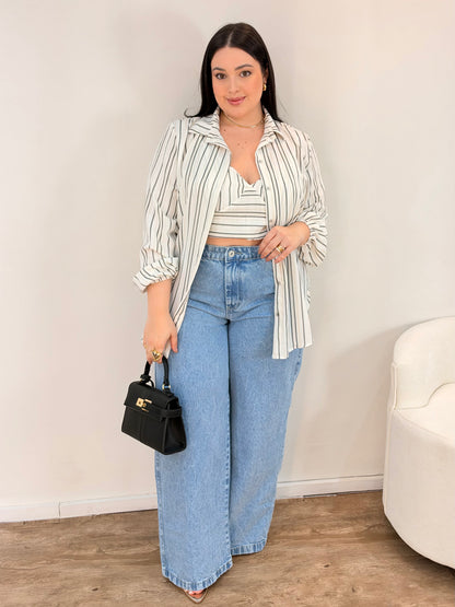 Calça Jeans Wide Leg Clara Rotieh