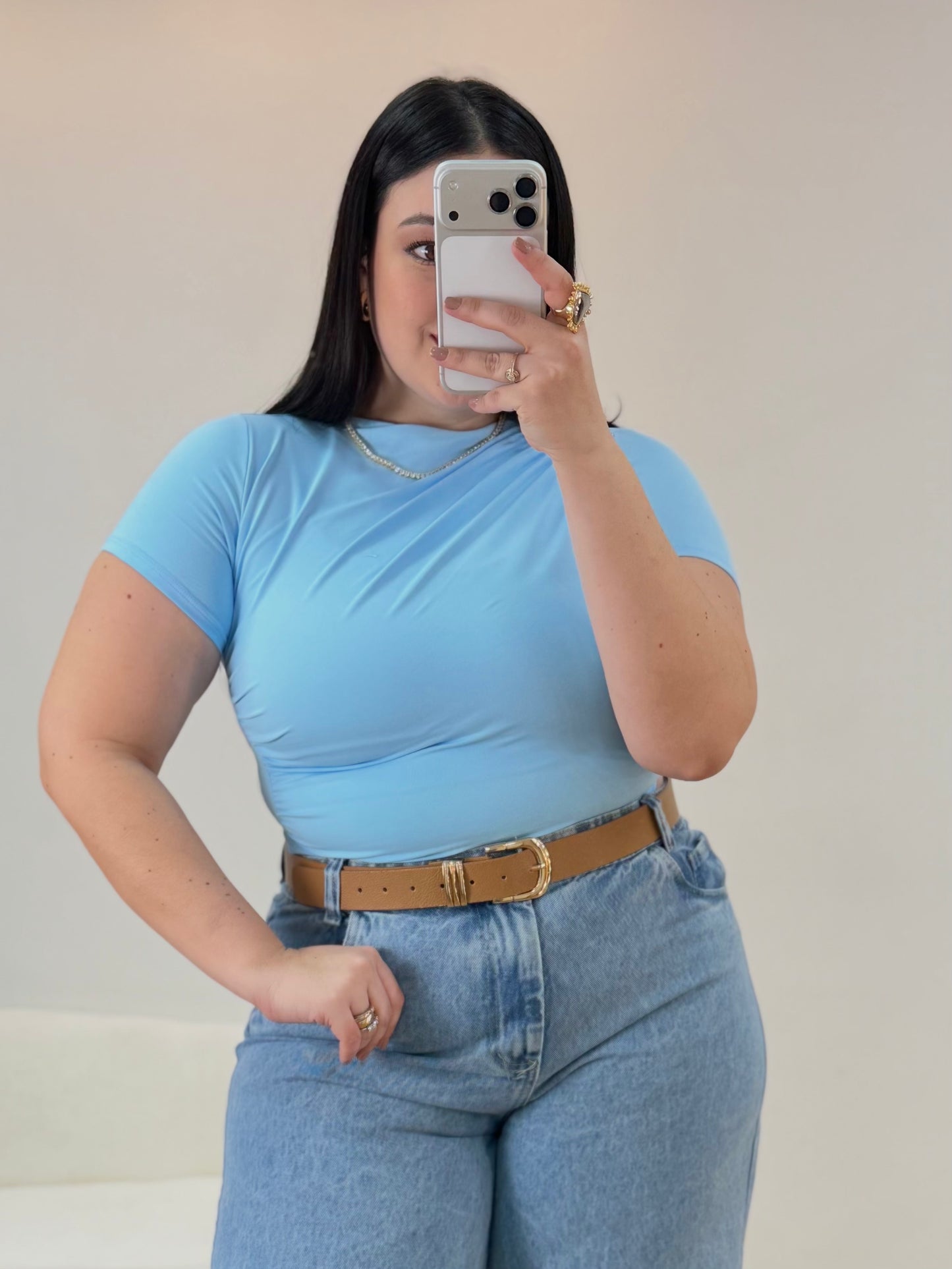 Blusa Poliamida Drapeada