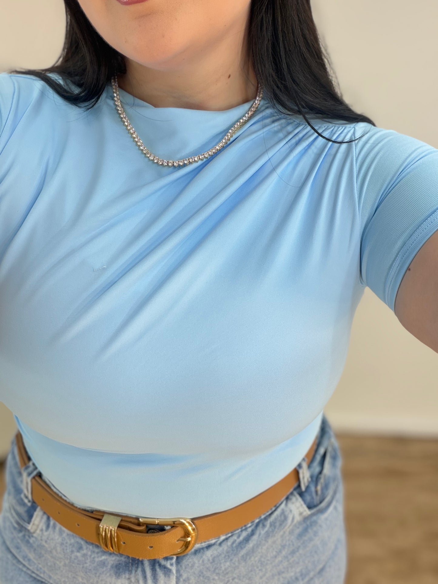 Blusa Poliamida Drapeada