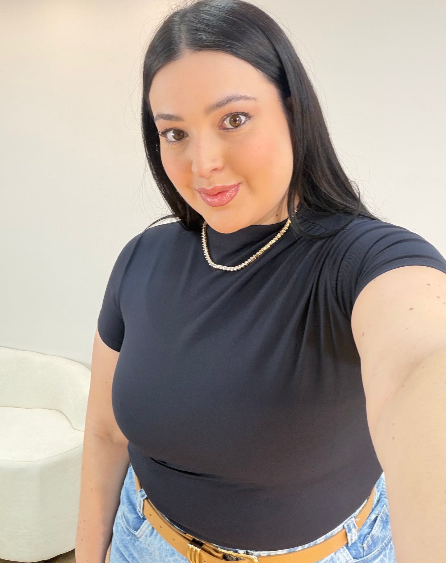 Blusa Poliamida Drapeada