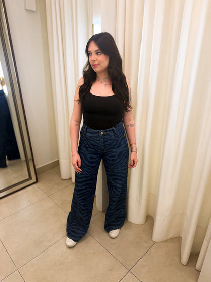Calça Jeans Wide Leg Tigre