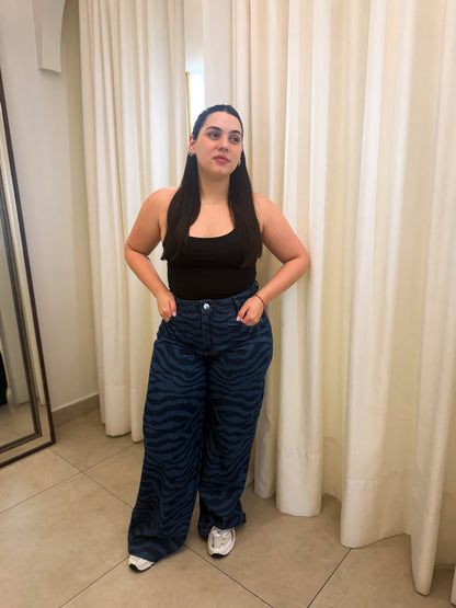 Calça Jeans Wide Leg Tigre