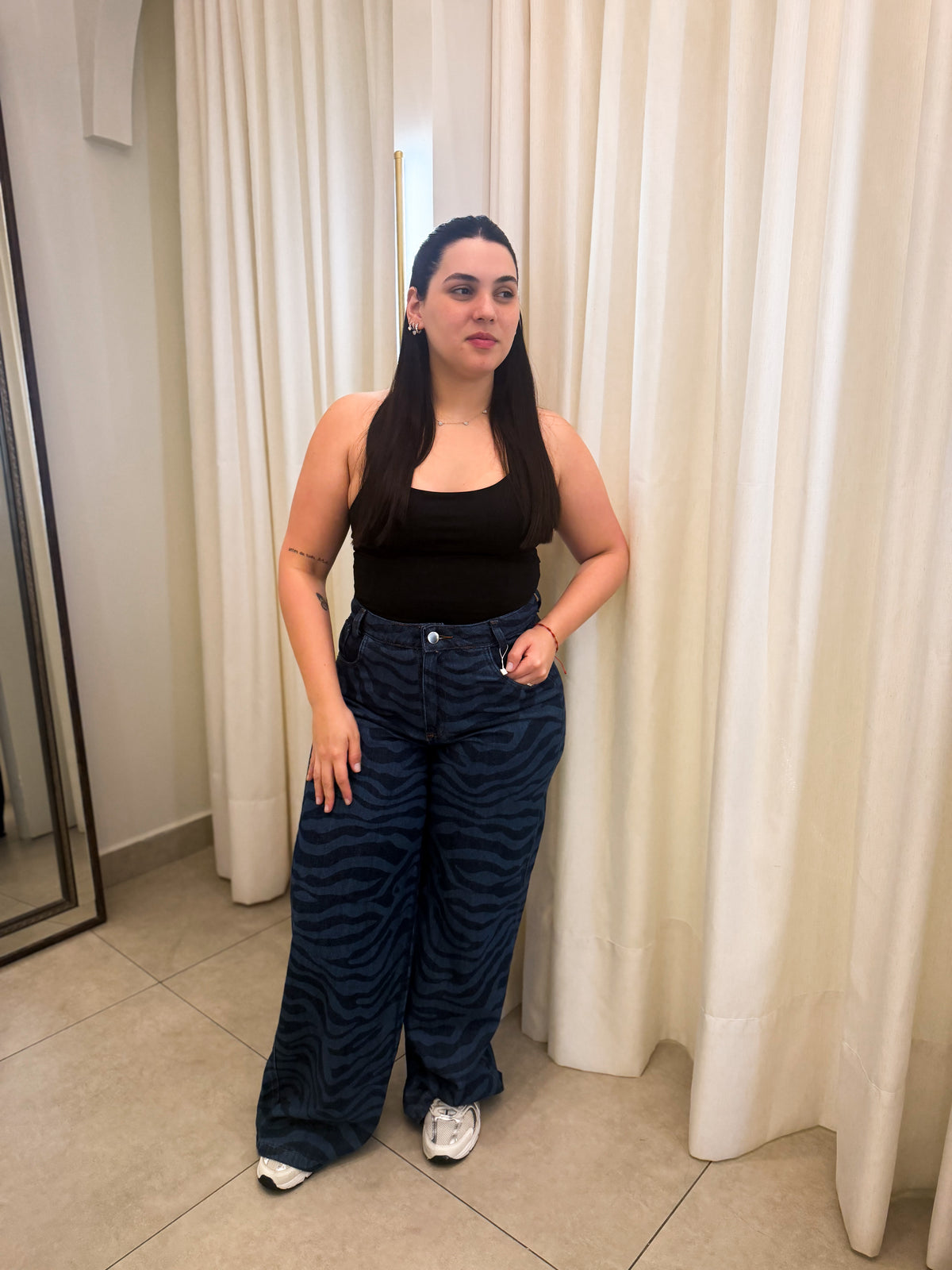 Calça Jeans Wide Leg Tigre