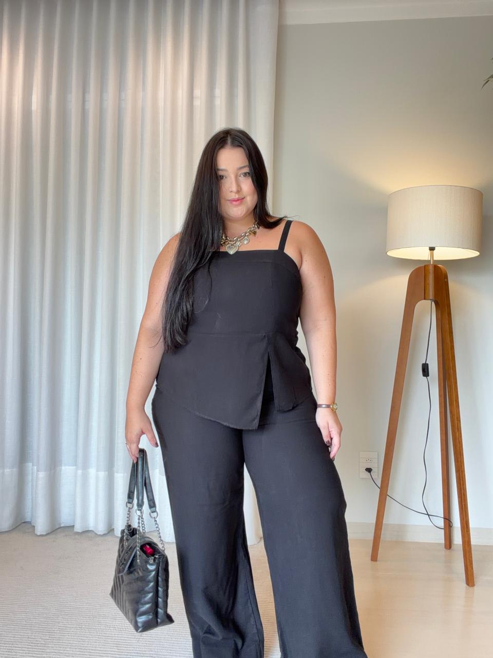 Conjunto com Blusa e Calça Pantalona em Marrant Laila
