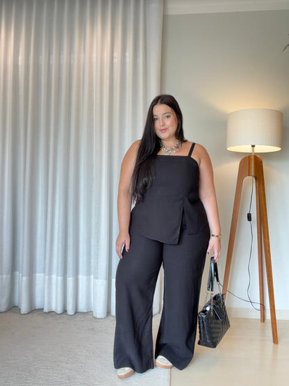Conjunto com Blusa e Calça Pantalona em Marrant Laila